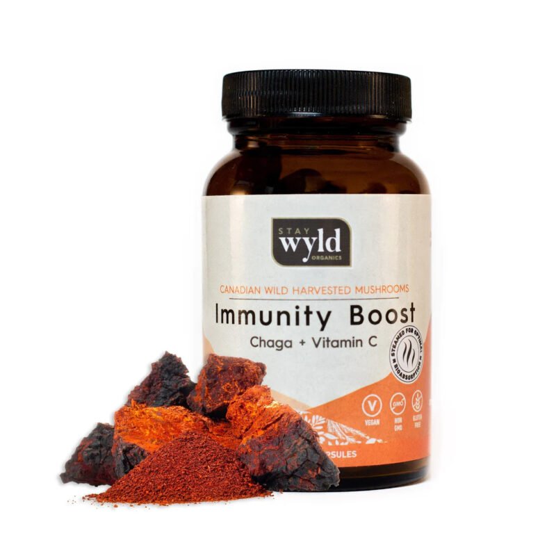 Stay Wyld Organics - Chaga Immunity Boost Mushroom Capsules (Bottle of 60)